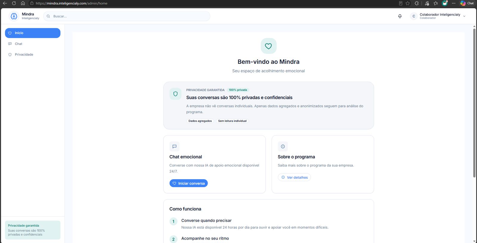 Área do Colaborador